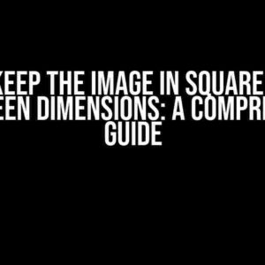 How to Keep the Image in Square Shape in Any Screen Dimensions: A Comprehensive Guide